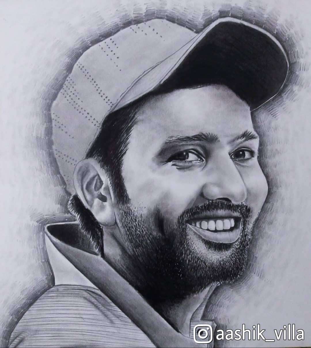 Drawing of Rohit Sharma